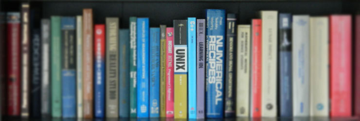 A shelf of books